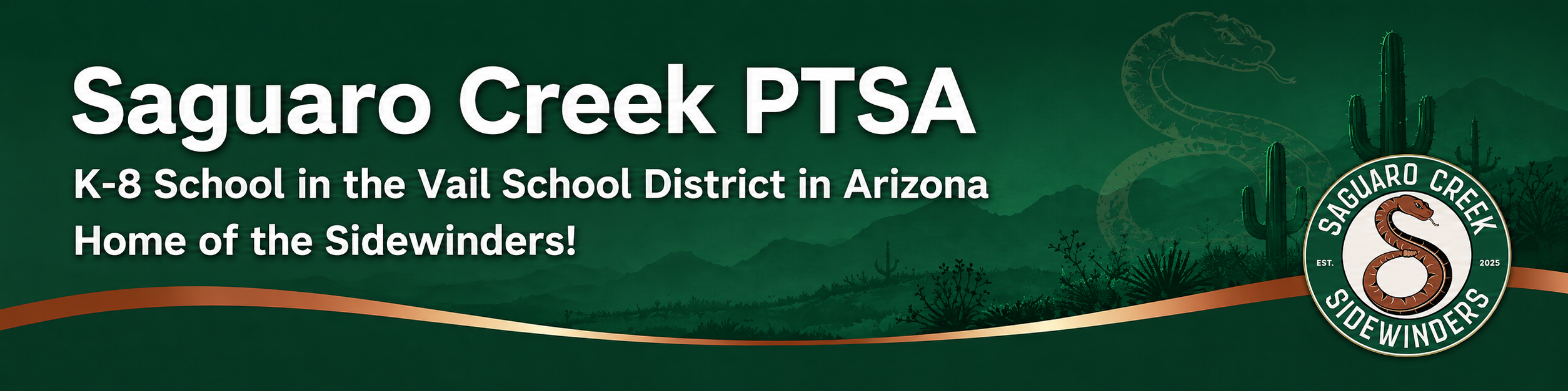 Saguaro Creek PTSA — K-8 School in the Vail School District in Arizona. Home of the Sidewinders!